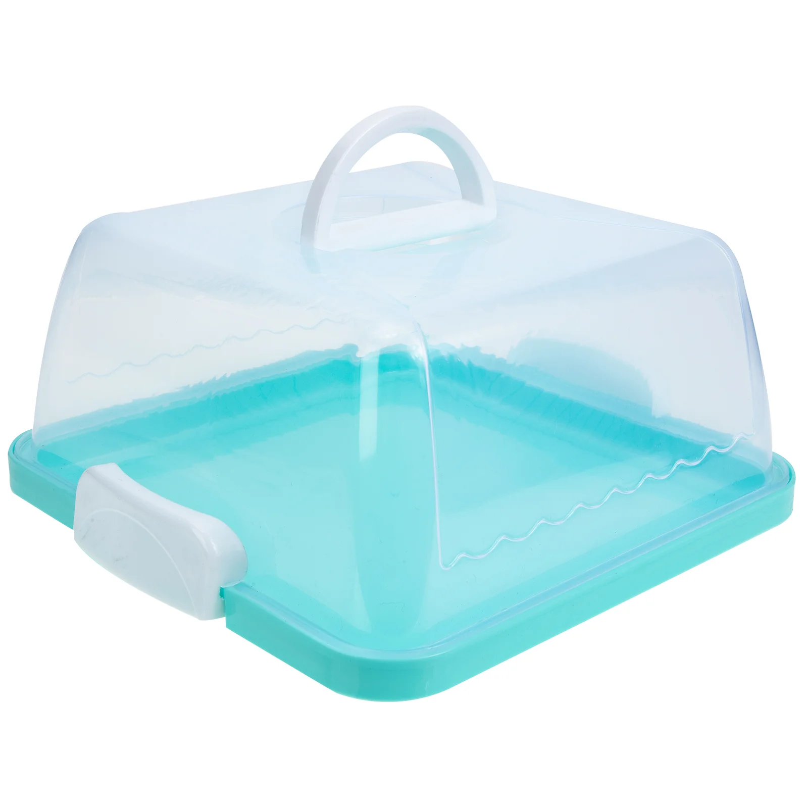 Japanese Paper Portable Cake Box Bride Square Stand Carrier with Lid Handle Plastic Transparent Carriers