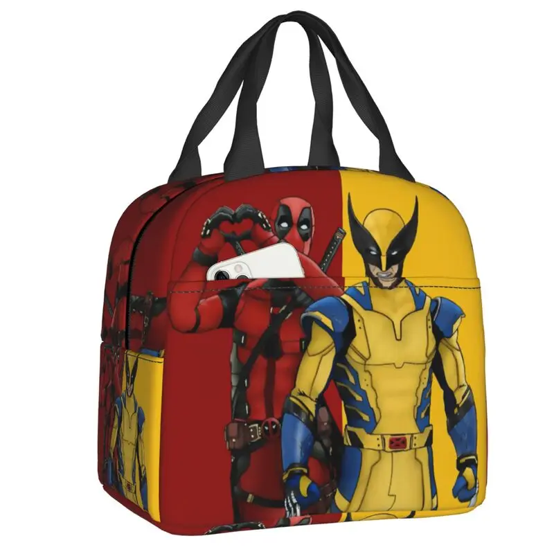 

Custom Classical Film Wolverine Thermal Insulated Lunch Bag Women Cool Superhero Resuable Lunch Tote for School Storage Food Box
