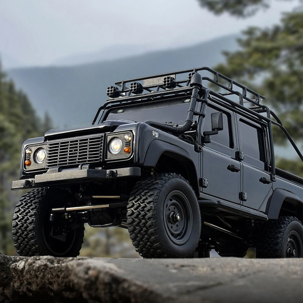 1/18 MN111 4WD Professional RC Car Metal Vehicle Model Toy With LED Lights Climbing Off-road Racing Remote Control Vehicle Model