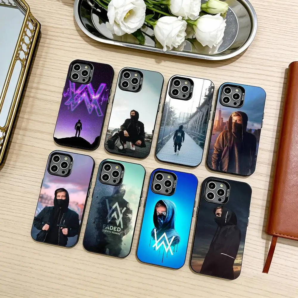 

Norway DJ A-Alan W-Walker Phone Case For iPhone17,16,15,14,13,12,11 Plus,Pro Max Black Candy silver phone case