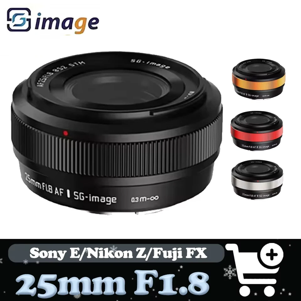 

SGimage AF 25mm F1.8 Large Aperture APS-C Camera Lens Wide Angle Autop Focus Prime Lens compatible with Sony A7S Fuji X-T1