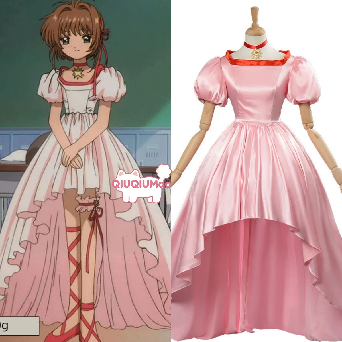 

Cardcaptor Sakura Cosplay Costume Anime Sakura Kinomoto Role Playing Pink Sakura’s Movie Princess Dress Women Comic Con Party