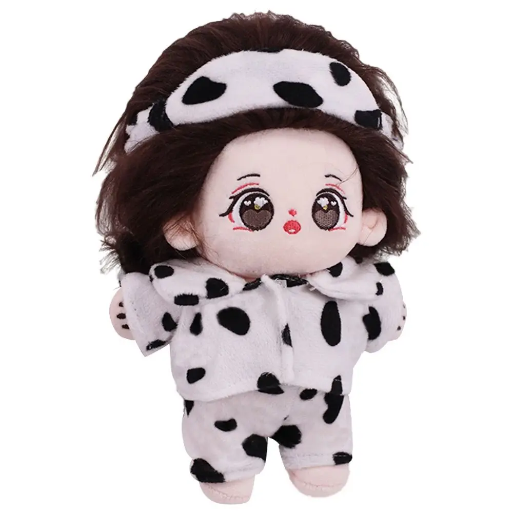 1Set Doll Pajamas Suit 20cm Doll Clothes Doll Accessories Multicolor Furry Pajamas Suit Changing Dress Game Doll Crawling Suit