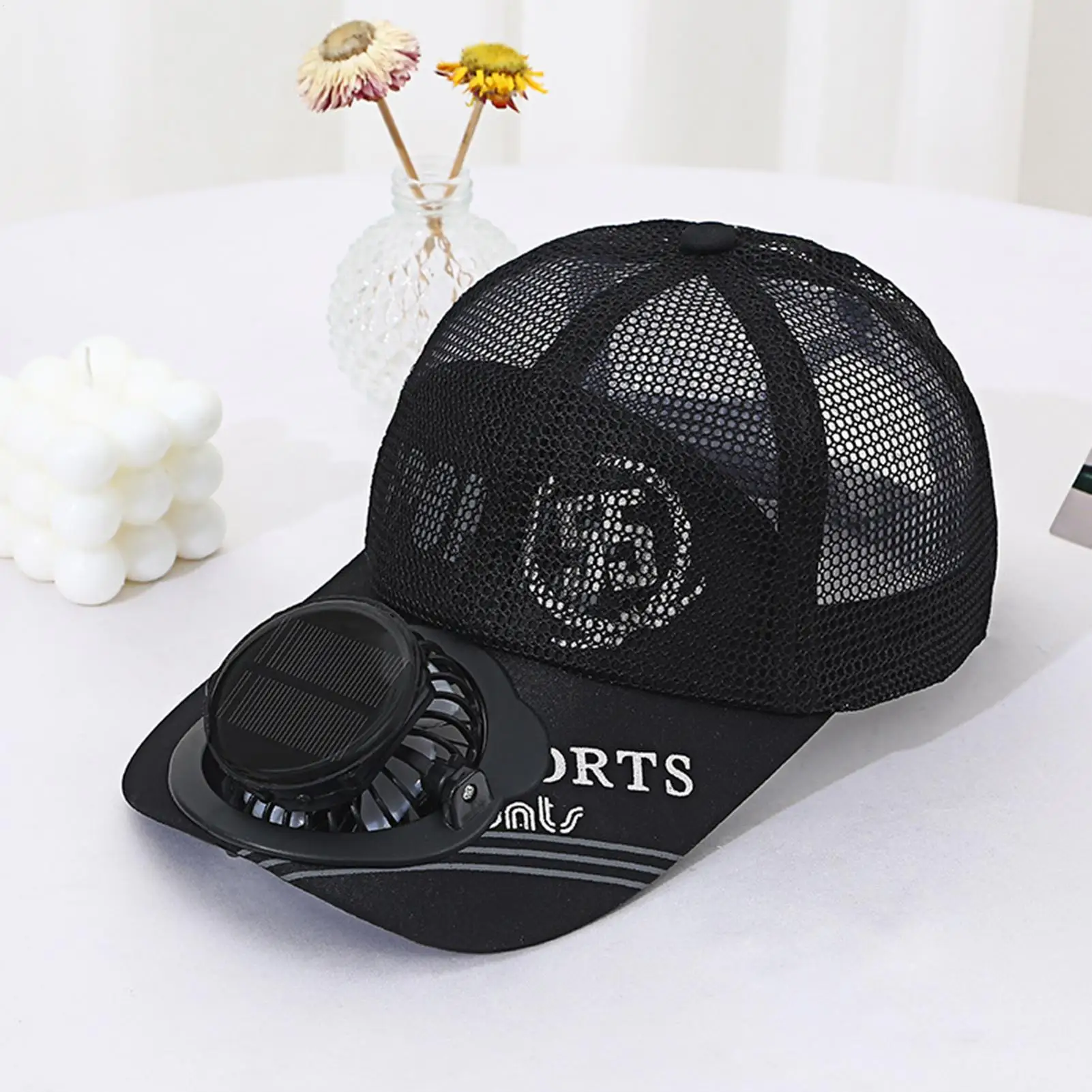 Breathable Sunhat with Solar Fan Outdoor Sun Protection Hat USB Rechargeable Fan Baseball Caps Summer Sunscreen Sunshade Hats