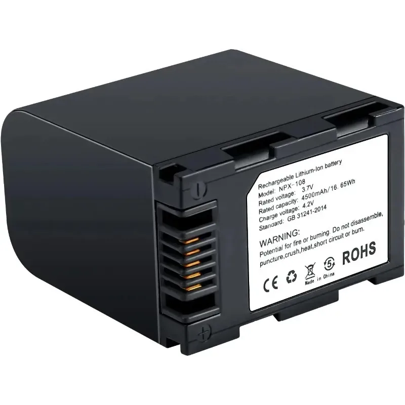 NPX-108 Camera Battery Pack&Dual Charger 3.7V 4500mAh for Video Camcorders RX100 RX200 Rechargeable Battery Li-ion Batteries