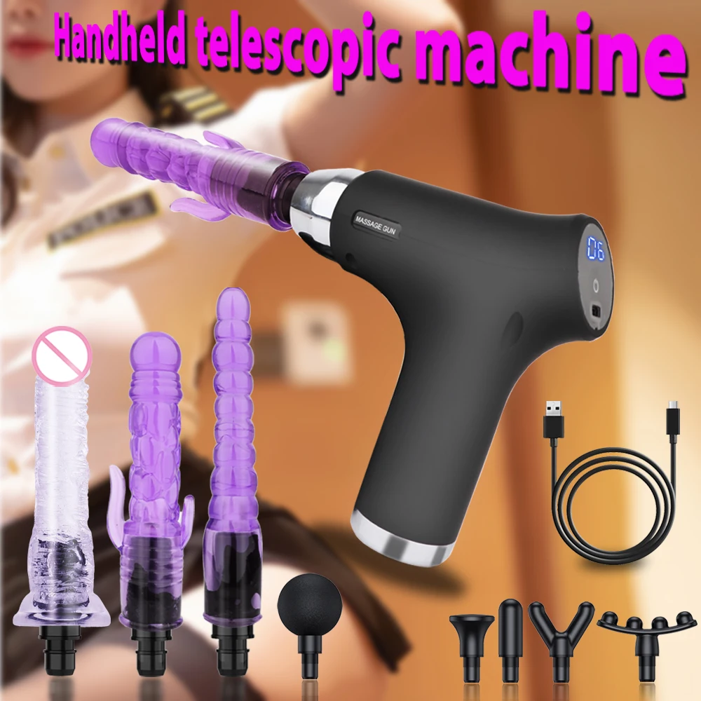 XFOX Adult Handheld telescopic sports sex machine Massage Gun For Vibration Body Tissue Muscle Relaxation striking for Women