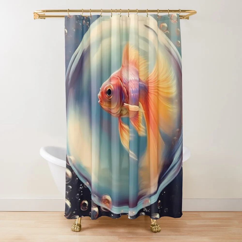 

Goldfish in a bubble Shower Curtain For Shower Toilet Accessories Bathroom Bathroom Accessories Bathroom Shower Curtain