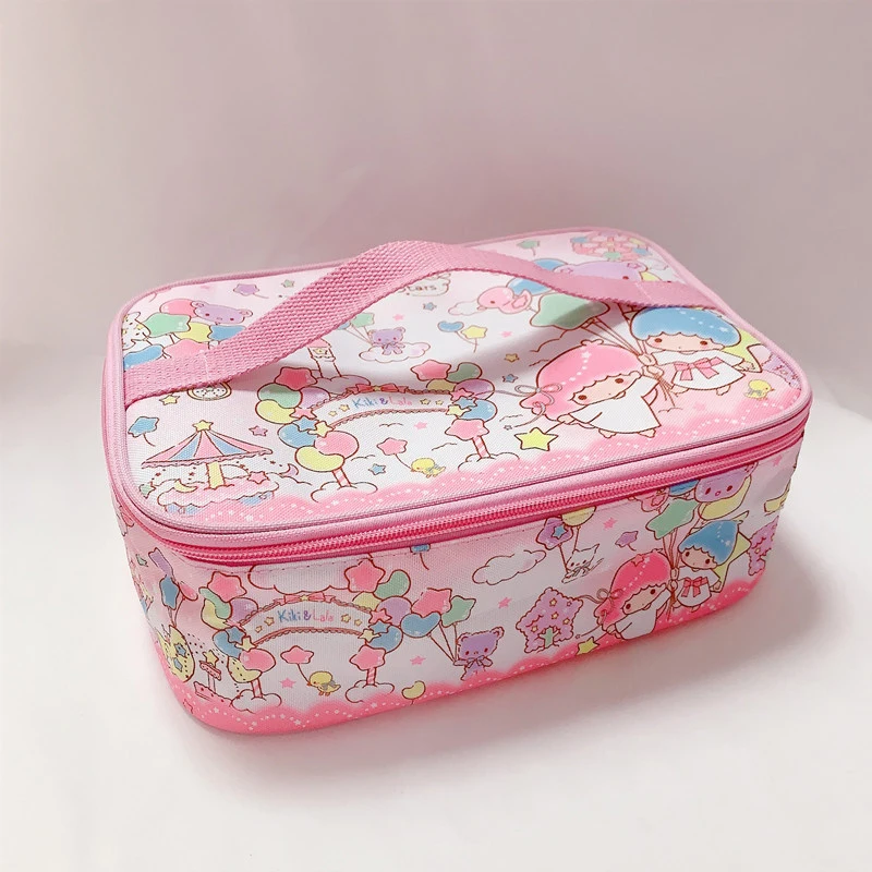 Sanrios Hello Kitty Cinnamonroll Cartoon Cute Lunch Box Bag Lunch Box Large Size Insulation Bag Large Capacity Storage Bag