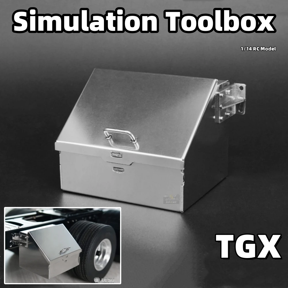 TGX ツールボックスシミュレーションステンレス鋼シルバー 1/14 タミヤ RC MAN TGX リモートコントロールトラクタートラック修正されたおもちゃの部品