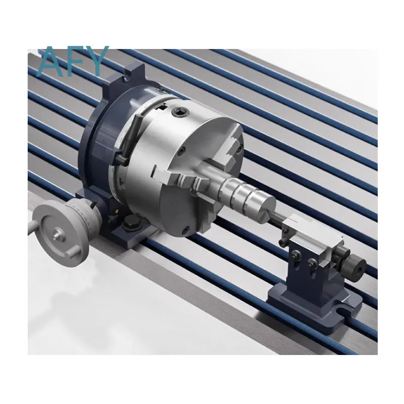 HV10/TSL250 Vertical Horizontal Indexing Table for CNC Drilling Milling Machine with 200MM 3 Jaw Lathe Chuck and TS-2