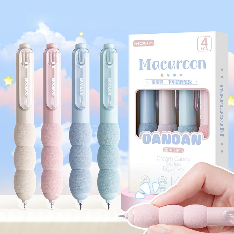4Pcs Creative Kawaii Gel Pen Cartoon Cute Writing Pen Fashion Writing Smooth Pens Office Supplies Student Stationery Gifts