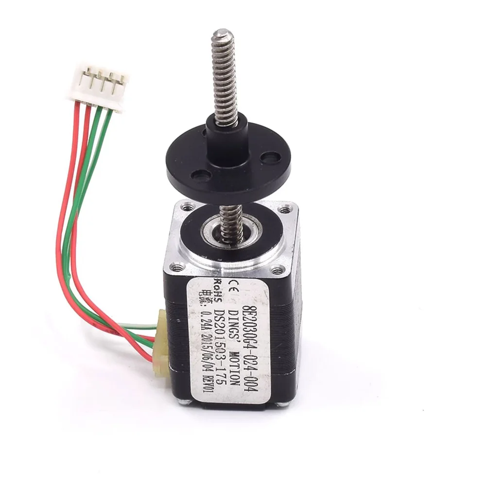 2-Phase 4-wire Stepper Motor 0.24A 1.8 Degree 20-step Motor Precision  T-type 2030 Screw Telescopic Linear Stepper Motor