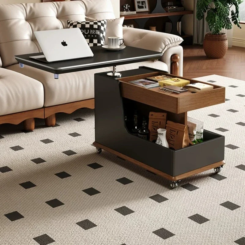 Mesas de centro para sala de estar y dormitorio, carrito utilitario móvil de almacenamiento simple, originalidad, mesas de centro giratorias, muebles para el hogar HQ40
