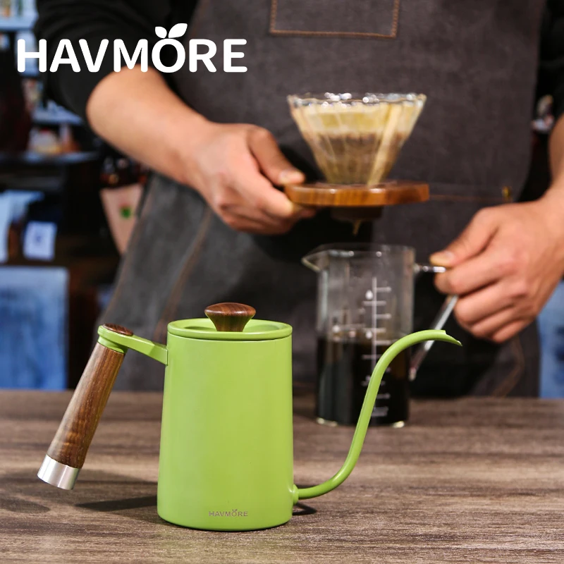 600ml Goose Neck Long Mouth Coffee Pot Stainless Steel Coffee Maker Drip Tea Pot Pour Over Espresso Coffee Kettle Product