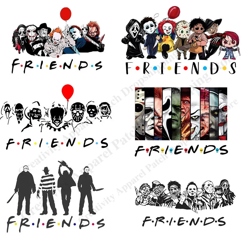 

Stephen King's It Horror Movie Friends Patches for Clothing Heat Transfer Stickers for T-Shirt Iron on Patches for Clothes Patch