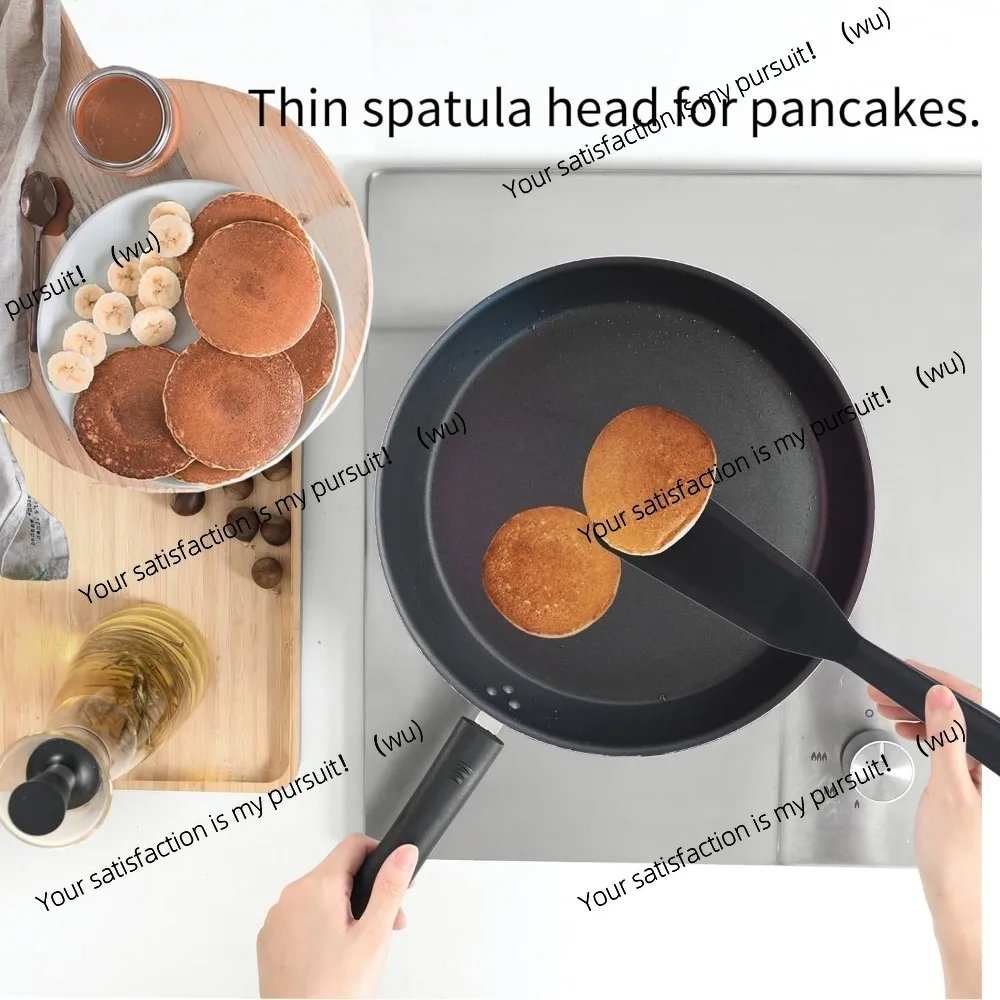 

1PC Silicone Spatula Egg Omelette Crepe Brownie Thin Rubber Spatula Set for Nonstick Cookware