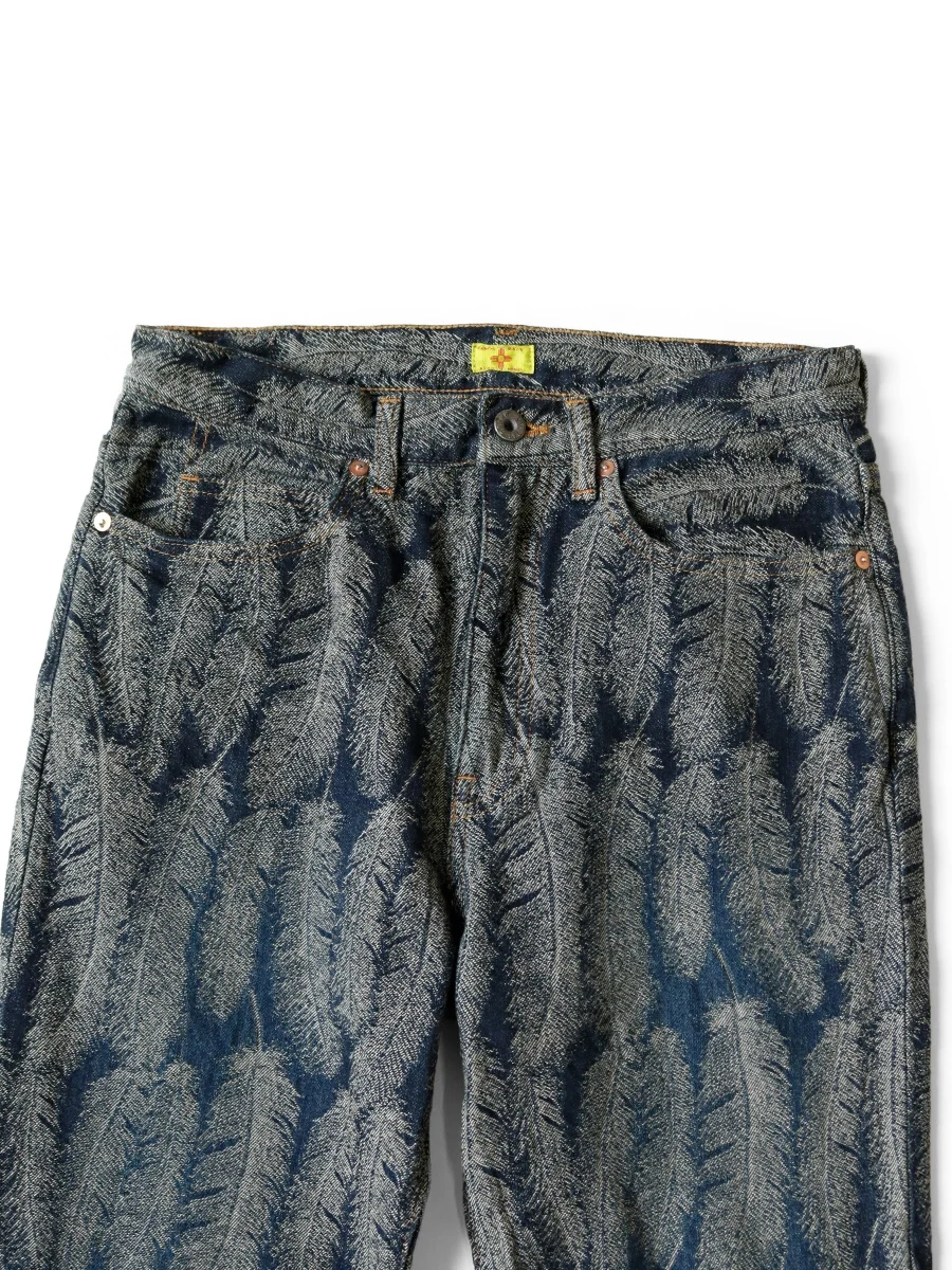 Kapital Feather Pants for Men Cotton Clothing Summer New Denim Shorts