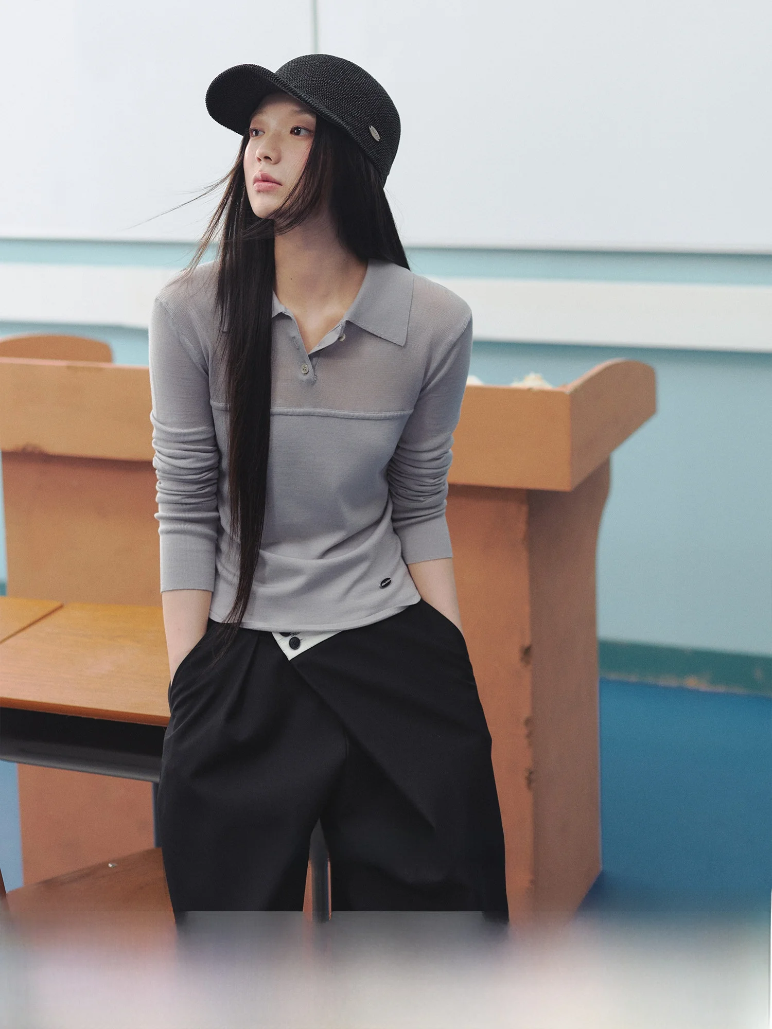 

Женская однотонная вязаная кофта La Lune Du Ciel с длинным рукавом, повседневная, универсальная, осенняя, модная, предзаказ, молодежный размер