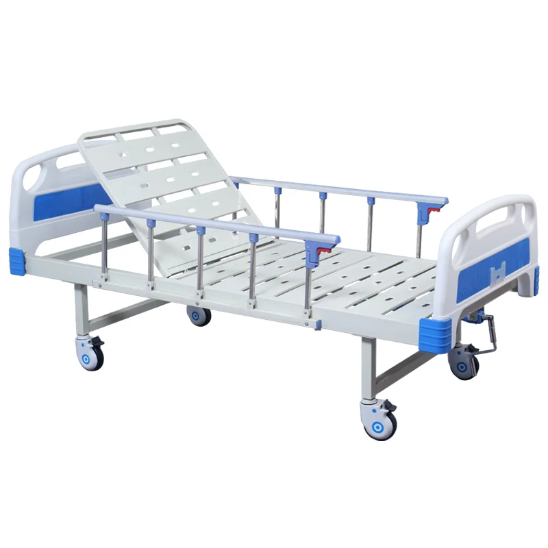 . Convalescent Bed, Hospital Single Hand-cranked Bed Manul One Function Hospital Bed