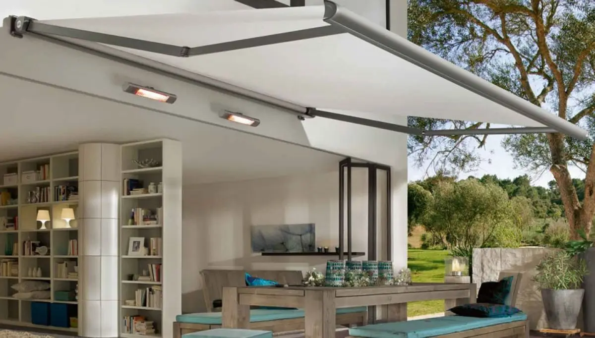 New Arrival Wall Mounted Retractable Awning with Waterproof Fabric Aluminum Frame Sun Shelter Full Cassette Awnings for Cafe