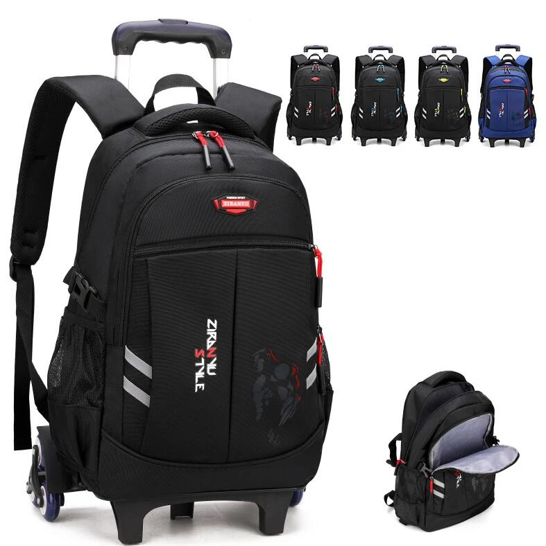 Children Rolling Backpack for Boys Elementary Student School Trolley Backpack bag with Wheels School Wheeled Backpack for boys