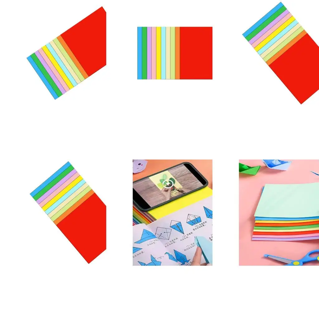  100 Pcs Square Paper Multifunctional Paper Folding Paper Double Sided Paper Colorful Paper for Arts and Crafts