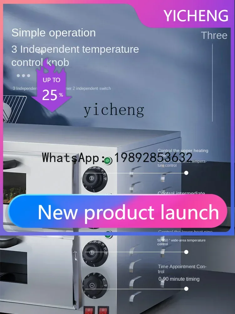 

Коммерческая печь ZZOven большой вместимости для индивидуального использования, однослойная/двухслойная печь для выпечки пиццы
