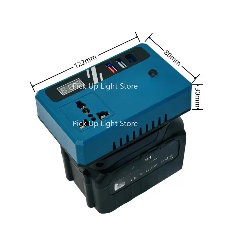Rechargeable Power Tools Battery Intelligent Inverter 21V Convert to AC110V/220V DC12V/5V USB Portable Outdoor DC-AV Converter