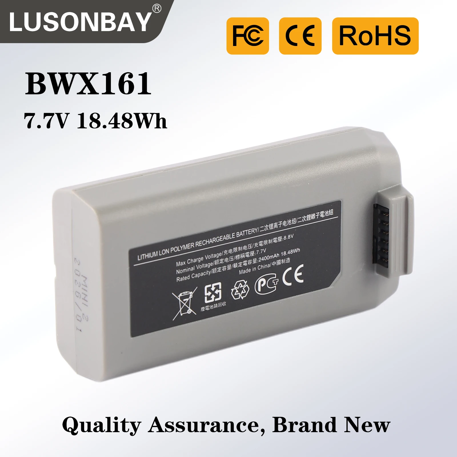 LUSONBAY BWX161 Drone Replacement Battery For DJI Mavic Mini 2, Mavic Mini SE Intelligent Flight 7.7V 2400mAh