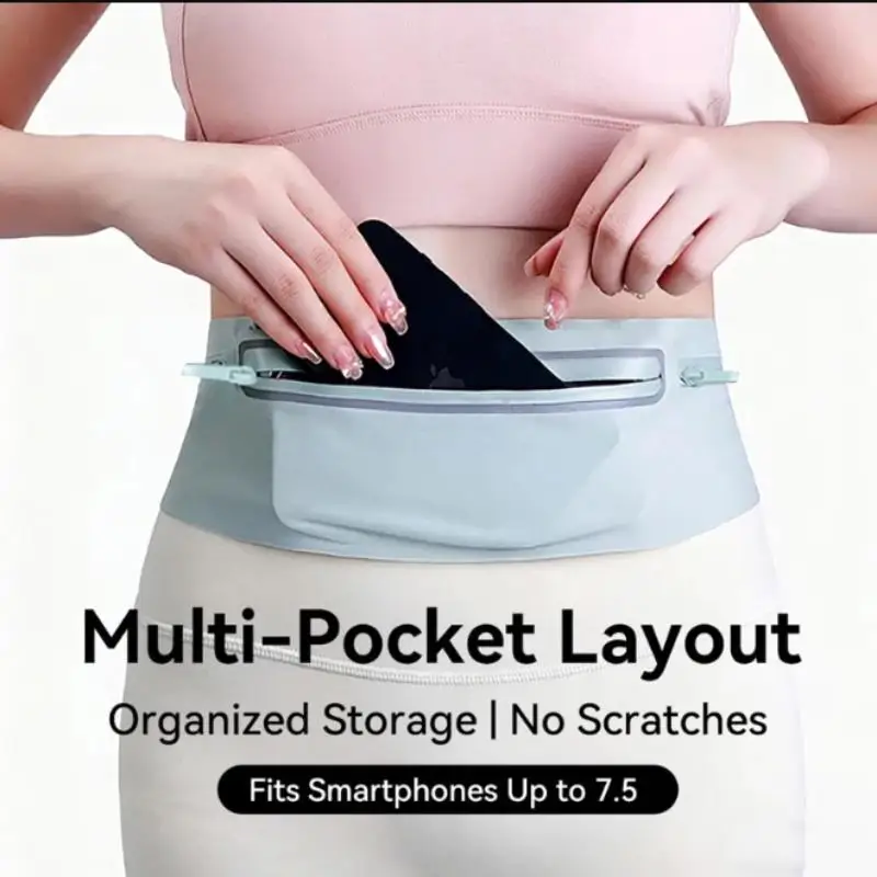 【IIOO】Sports Waist Bag Seamless Fashion Running Belt Outdoor Waist High-Capacity Bag Fitness Running Phone