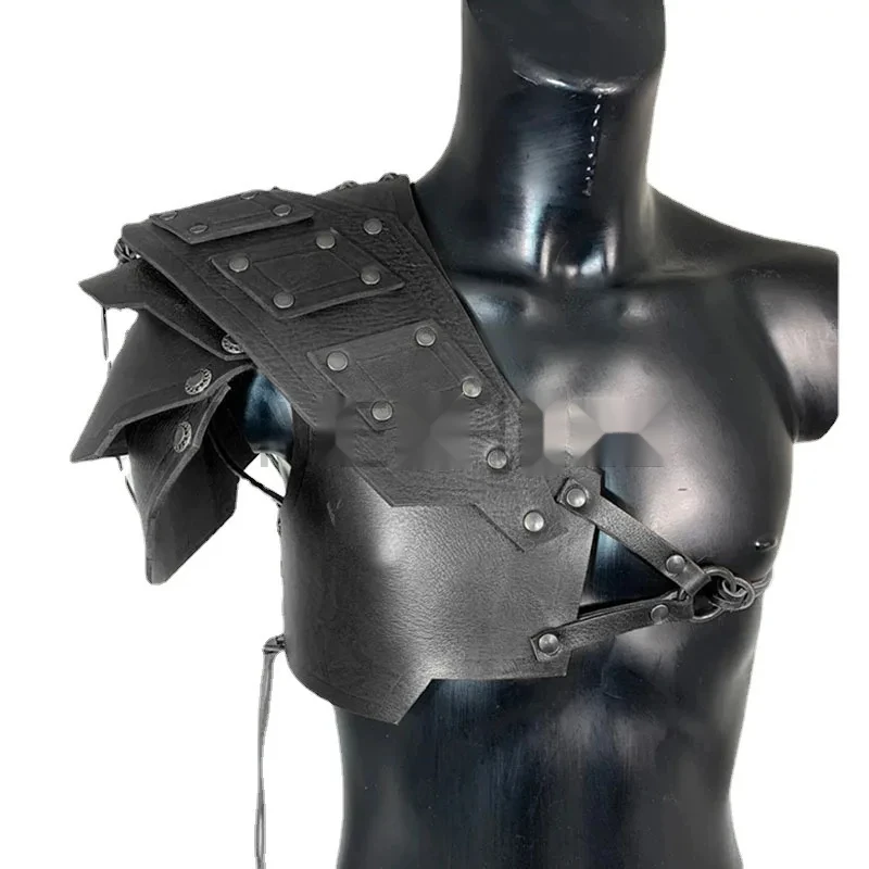 2025 جديد الكبار القرون الوسطى الرومانية المصارع الجلود الكتف درع فيك نايت المحارب بولدرونز LARP تأثيري حلي البخار QEQ12