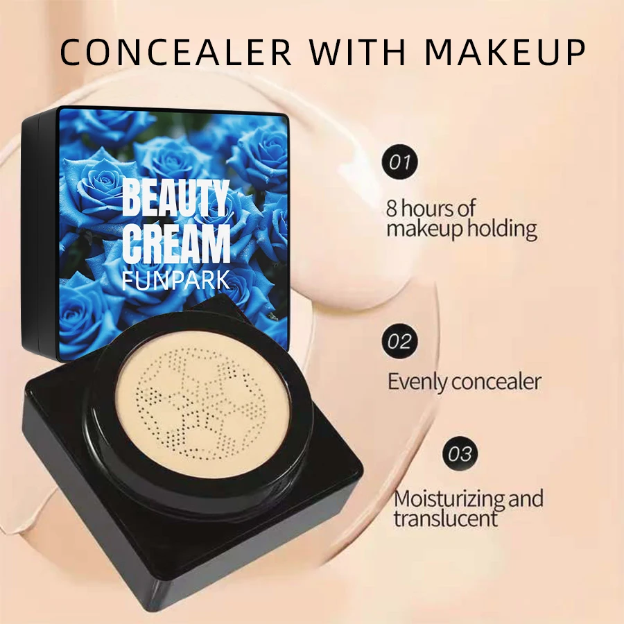 Base mágica hidratante de 5 colores, cojín de aire, crema CC, corrector de cabeza de seta, Base de maquillaje facial de larga duración, regalo cosmético