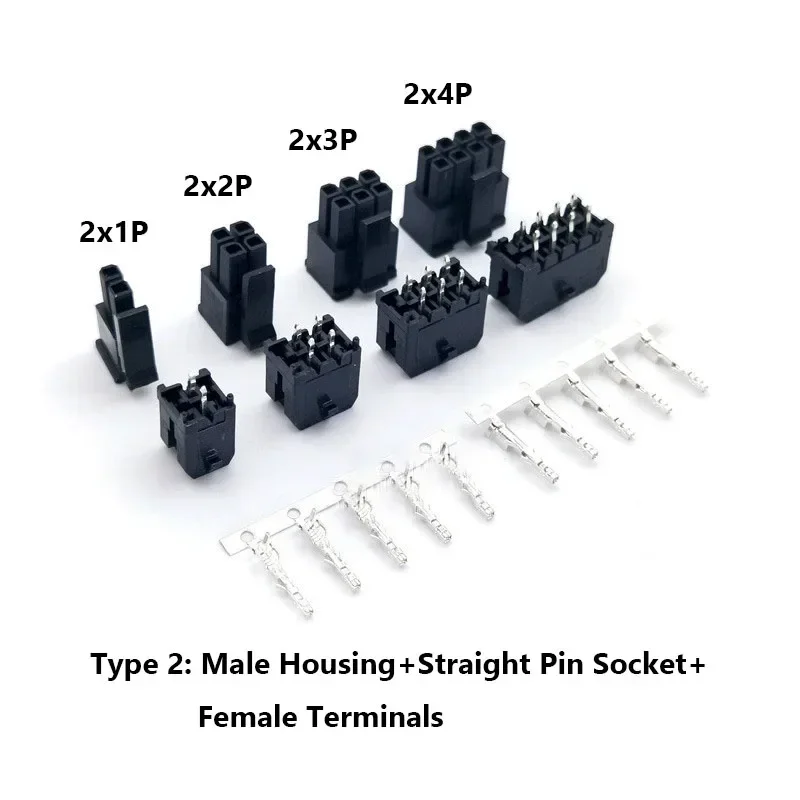 10Sets MX3,0mm Micro-Fit 3,0mm Zweireihig 2*1P-2*12Pin Mini 5559/43020 Gehäuse Buchse Terminal Gerade RA Wafer Stecker