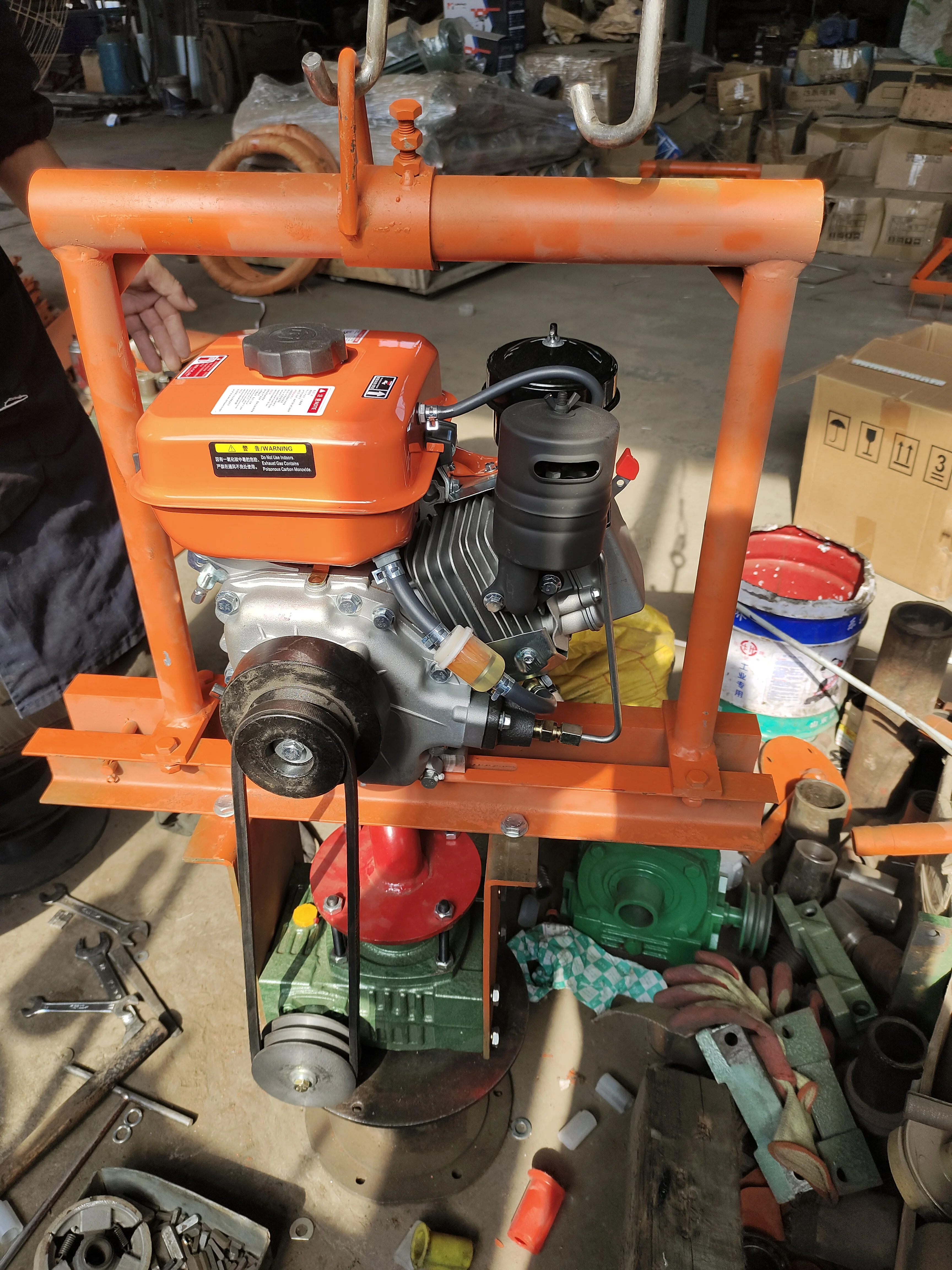 

Customized family use small fold drilling rig 60m 80m 100m engine mini water well drilling rig with water pump