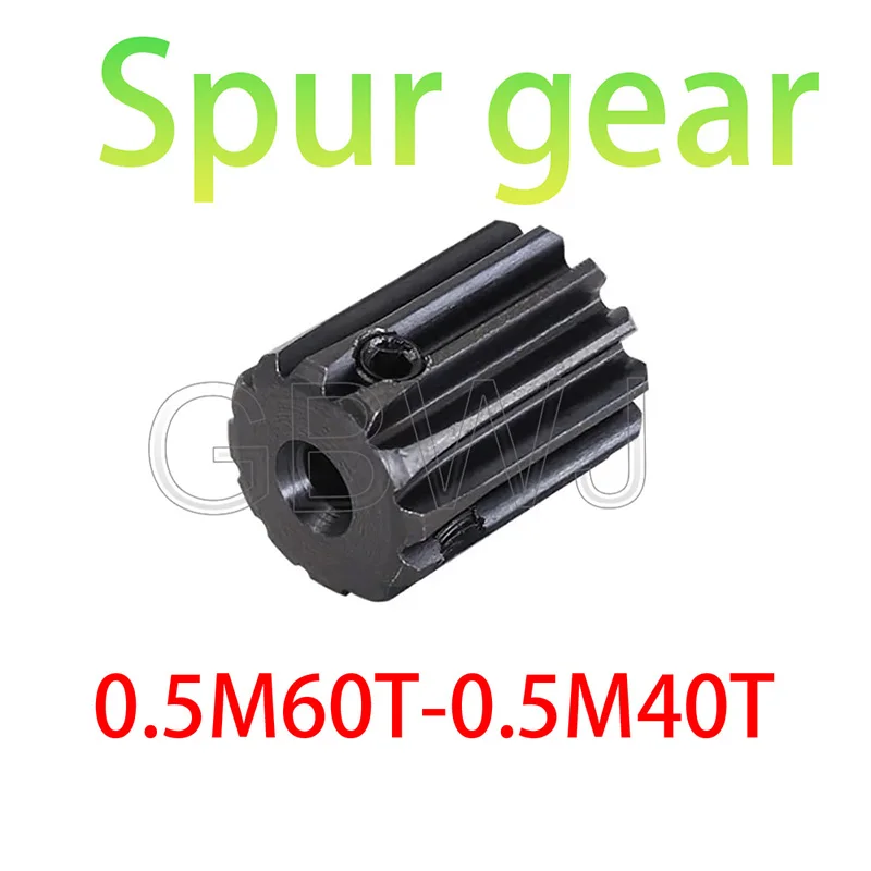 1Pcs 1 Mod Pinion Gears Bore 8/10/12/14/15mm Motor Gear 0.5M 40T 60T 40-60T# Steel Blackening Mechanical Transmission Spur Gear