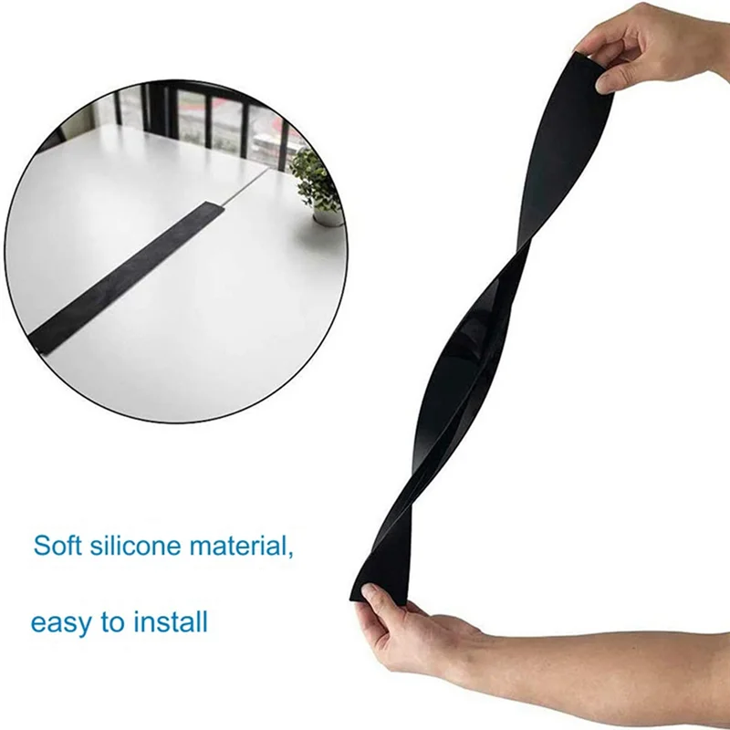 BABZ-Silicone Stove Space Covers, Heat Resistant Oven Space Filler Seals Space Between Stovetop And Counter Easy To Use Grey