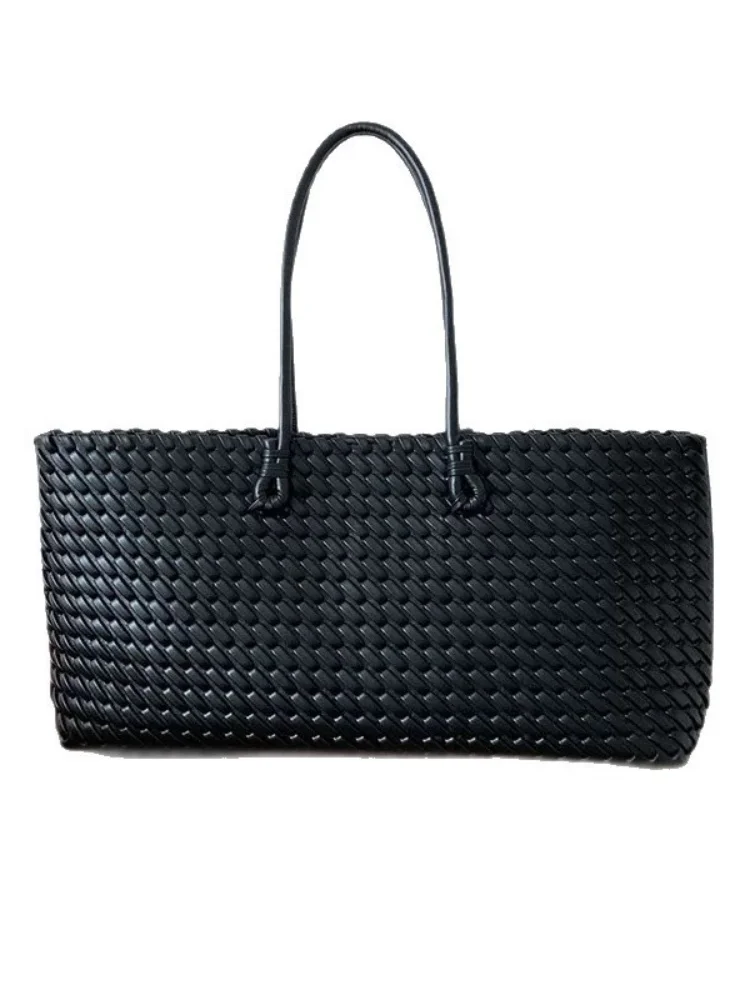 

2025 New Luxury Designer Vegan Leather Woven Tote Bags Fashion High Quality Large Capacity Women's Handbags Single Shoulder Bags