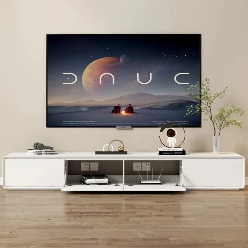 Solid Wood Universal Tv Stand Modern 2 Drawers White Nordic Tv Stand Floor Minimalist Meuble De Television Home Furniture