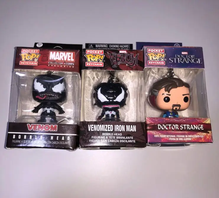 Funko Pop llavero Pop de bolsillo Venom Groot Venom Iron Man Slaughter Groot (Gamer) Venom acción modelo juguete para regalo