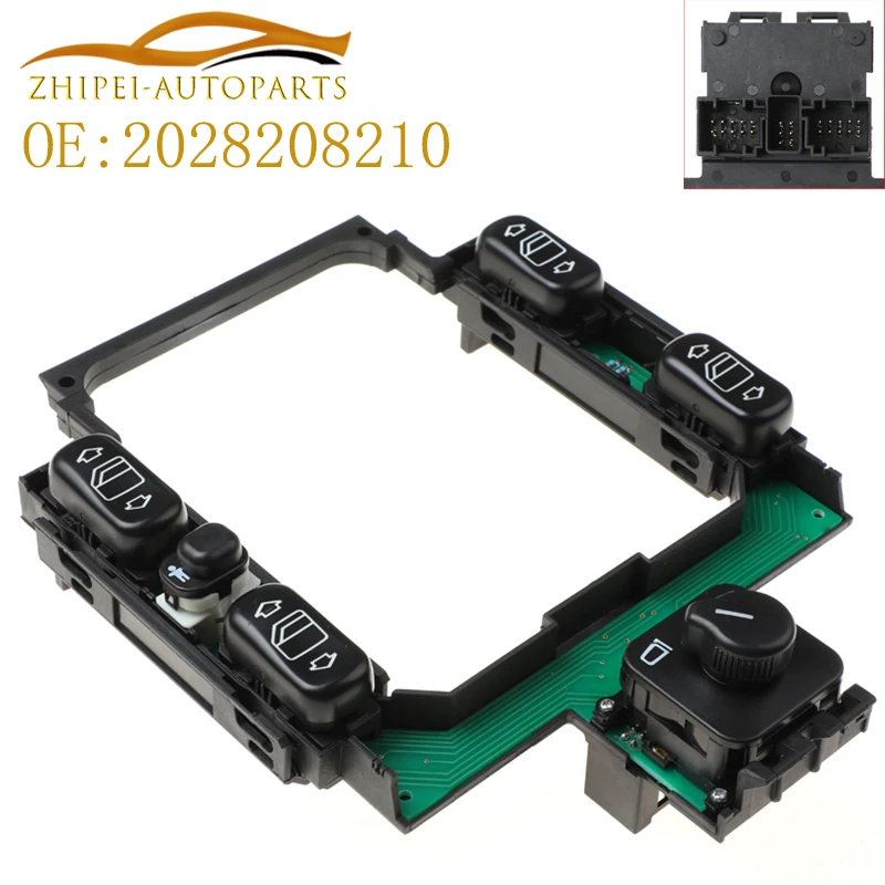 

2028208210 Console Mounted Master Power Window & Mirror Switch Car For Mercedes Benz C220 C230 C280 C36 AMG