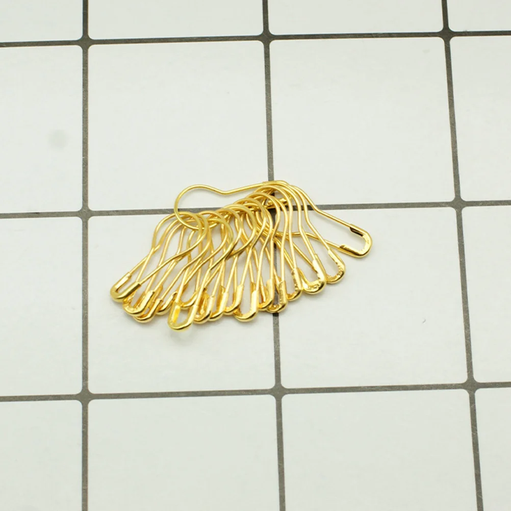 

1000pcs 22Mm Gold Metal Gourd Safety Pins Durable For Clothing Tags Scarf Shawl Craft Diy Knitting Stitch Markers Blanket Pin