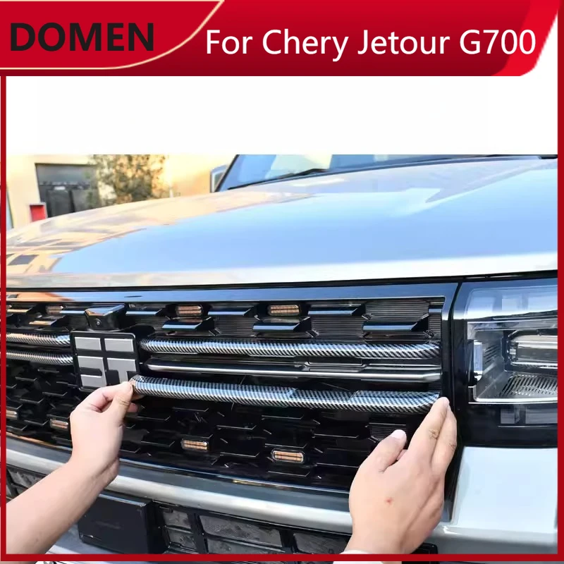

For Chery JETOUR G700 Chrome plated blackened decorative strip grille exterior modification accessories automotive supplies
