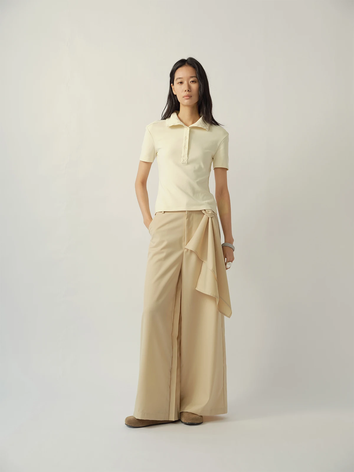 

TENSPHER Original irt Casual Slim Fit ort Sve Turn-down Collar Yellow Women's Top Comfortable Cotton Blend