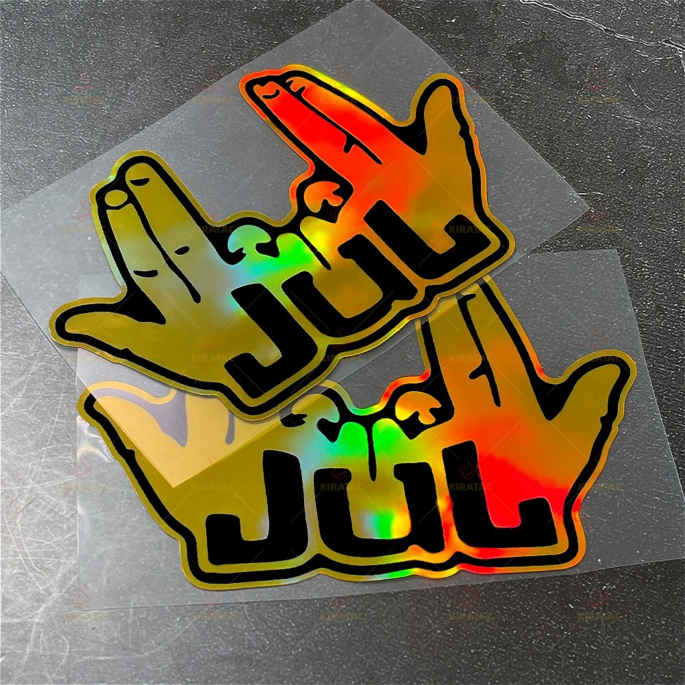 

Gold JUL Motorcycle Sticker for Motorcycle Fairing Fuel Tank Helmet Car Window Trunk Scooters Universal Waterproof Vinyl Decals
