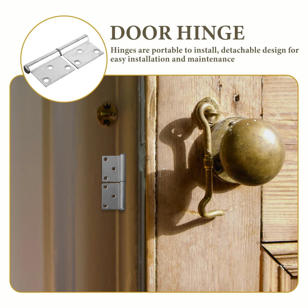 

1 Pair Off Hinges Detachable Flag Design For Door Window Cabinet Wood Box Outdoor Indoor Use Heavy Duty Durable