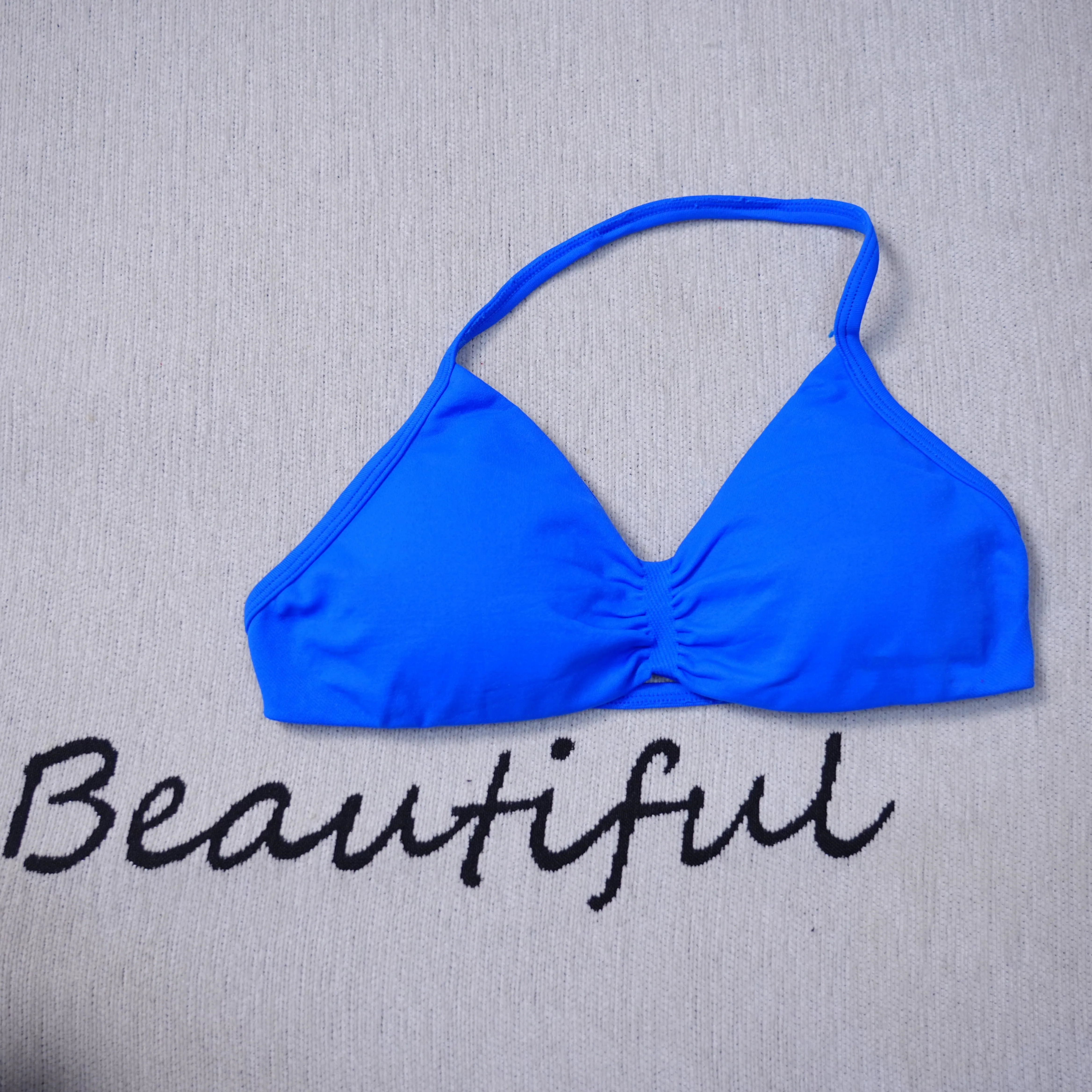 Impact Strappy Sports Bra Women‘s High Stretch Durable Fabric Seamless Yoga Crop Top Breathable Gym Fitness Sports Bra image 6