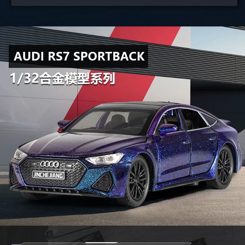 

Diecast 1:32 Audi RS7 Sportback Alloy Car Model Sound Light Die Cast Metal Toy Vehicle Boy Birthday Gift Collection Miniature