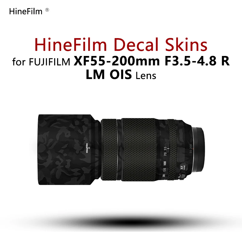 

Hinefilm Skin for Fuji XF 55-200 Lens Sticker 55200 Wrap Cover For Fujifilm XF55-200 F3.5-4.8 Lens Skin 55 200 Protector Film