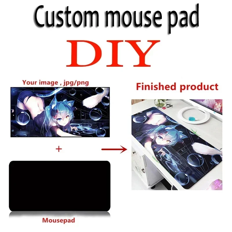 رائجة البيع بطاقة مخصصة الوسادة HD ماوس الكمبيوتر كبيرة Playmat عدم الانزلاق المطاط الطبيعي السجاد سطح المكتب DIY بها بنفسك أنيمي لعبة مكتب ماوس الوسادة