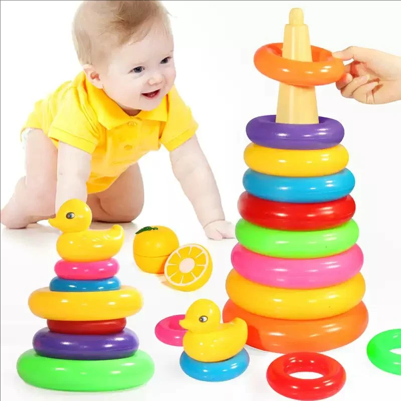 Montessori Toys for Babies 6-12 Months Baby Stacking Blocks Rings Tower Sorting Sensory Educational Learning Toys for Toddler